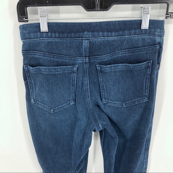 SPANX Jeanish High Rise Leggings Jeans Stretch Denim Pants Blue Slimming Size XS - Picture 5 of 10